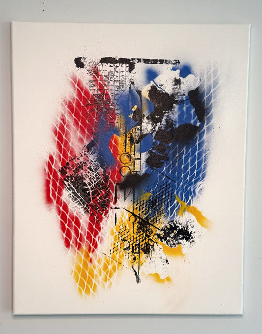 From Body to Canvas: The Visual Metaphor of Immigration – Original Spray and Acrylic on Canvas