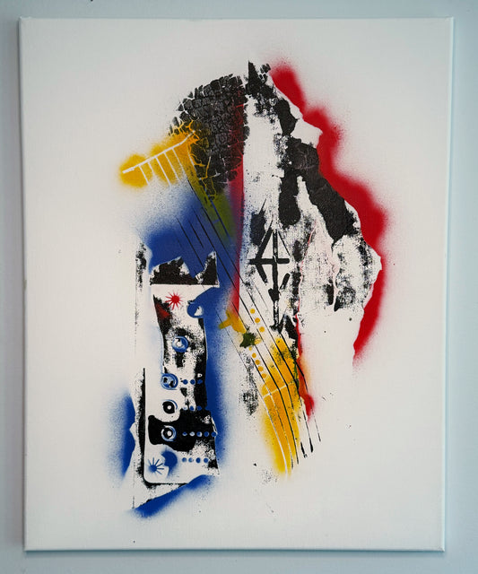From Body to Canvas: The Visual Metaphor of Immigration – Original Spray and Acrylic on Canvas